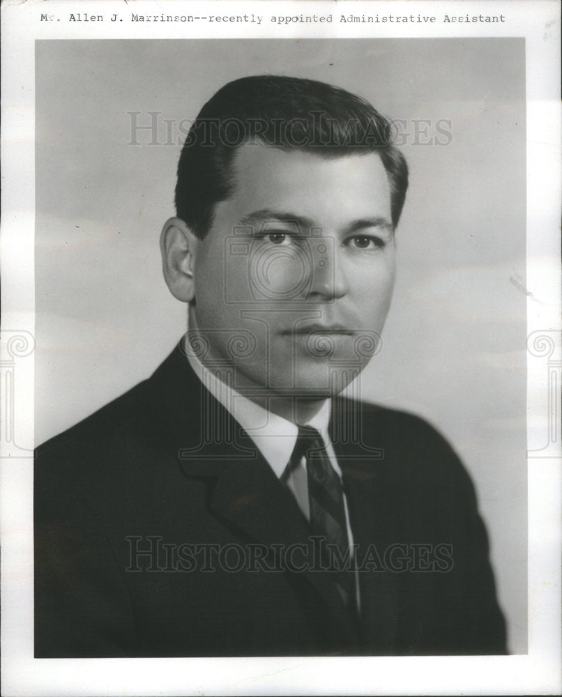 1966 Press Photo Allen Marrison American National Bank & Trust Co Vice President