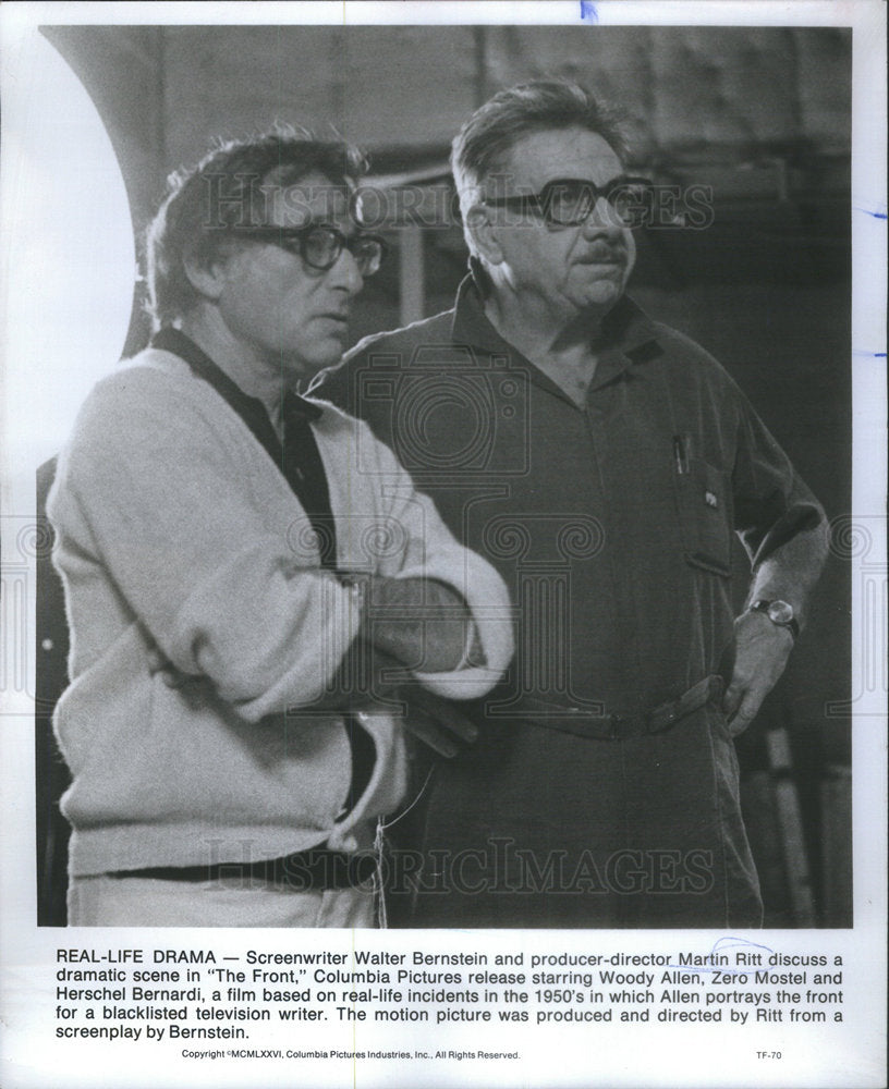 1976 Press Photo Screenwriter Walter Bernstein and producer director Martin Ritt- Historic Images