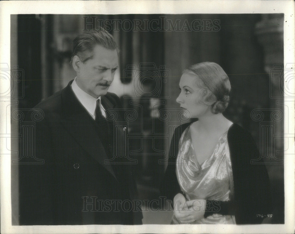 1932 Press Photo LionelBarrymore KarenMorley In Washington Masquerade At Theatre- Historic Images