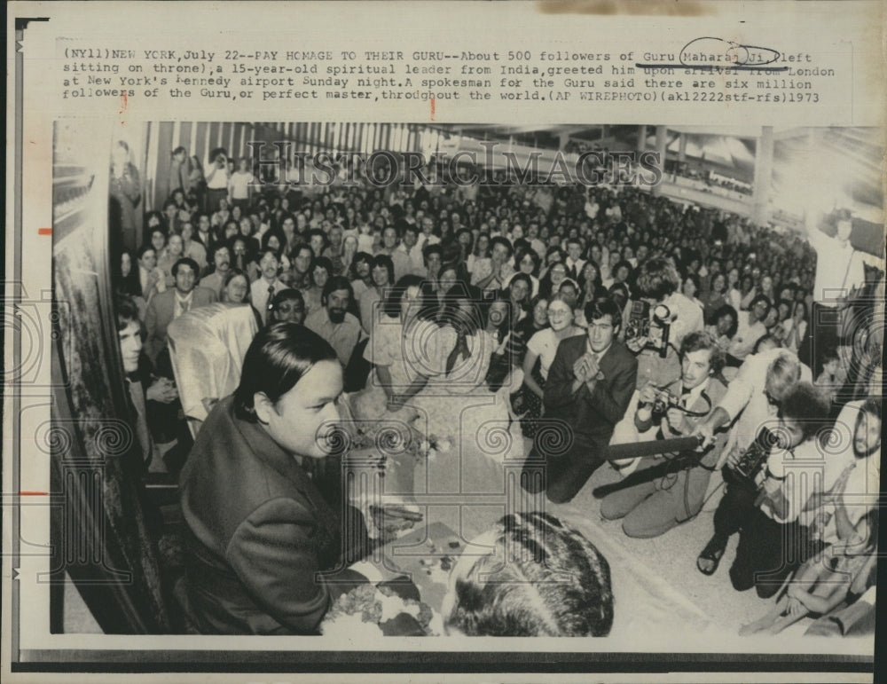 1973 Press Photo Guru Maharaj Ji - Historic Images