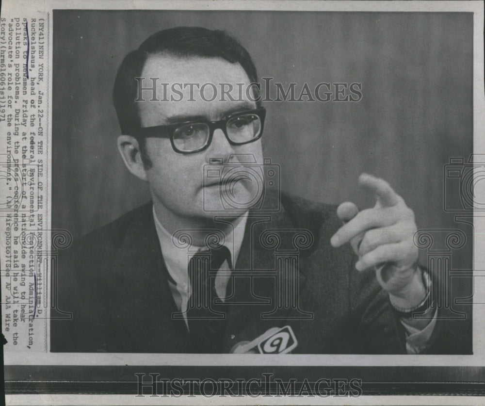 1971 Press Photo Ruckelshaus EPA Against Pollution- Historic Images