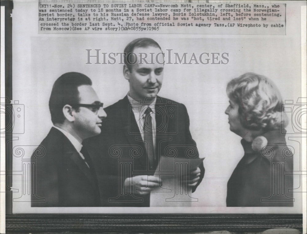 1965 Press Photo Newcomb Mott & Boris Zolotukhin- Historic Images