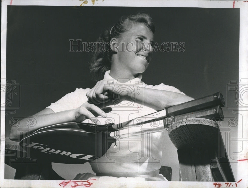 1960 Press Photo Young English tennis player Ann Haydon- Historic Images