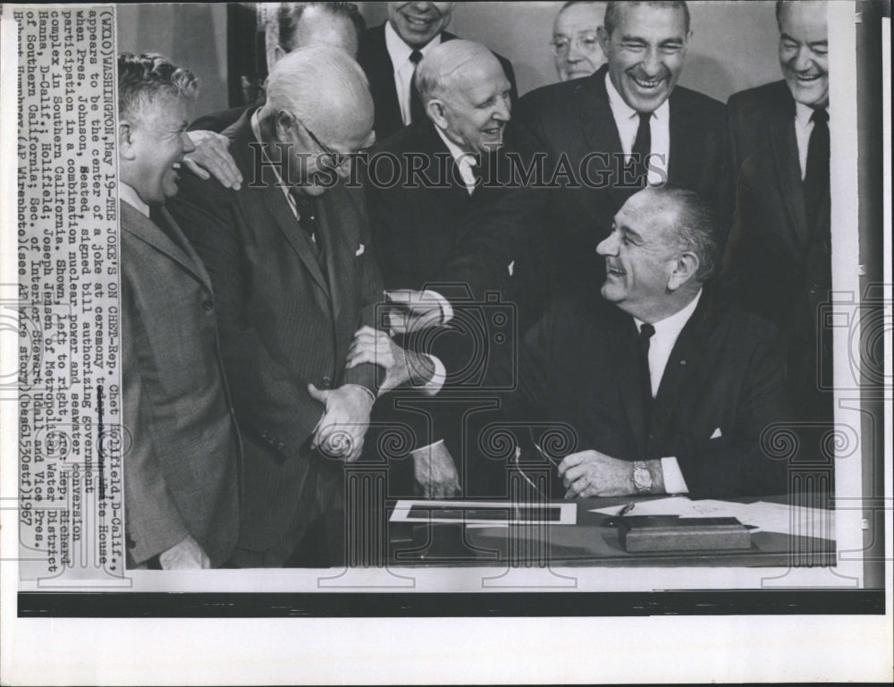 1967 Press Photo President Lyndon Johnson - Historic Images