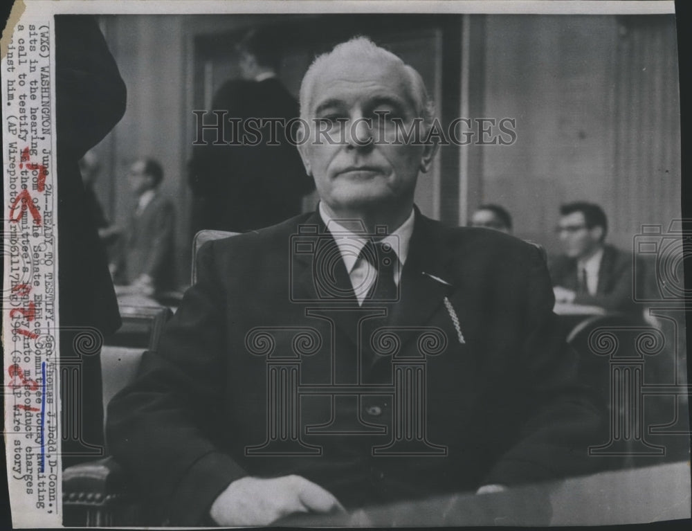 1966 Press Photo Sen. Thomas Dodd in Misconduct Trial- Historic Images