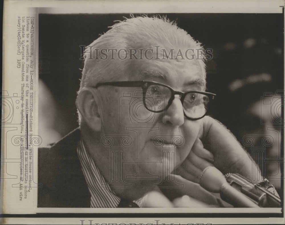 1973 Press Photo Richard Moore at the white house- Historic Images