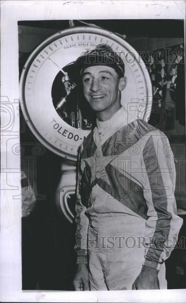 1955 Press Photo Eddie Arcaro, jockey- Historic Images