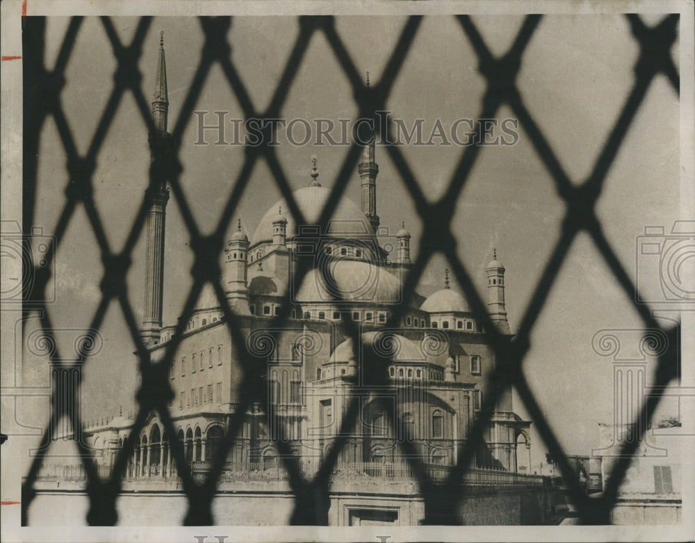 1950 Press Photo Mohammed Ali Mosque Cairo Egypt Mokattam Hills Temple Palace- Historic Images