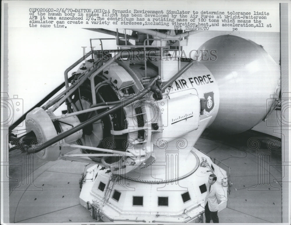 1970 Press Photo Dynamic Environment Simulator Space Research- Historic Images