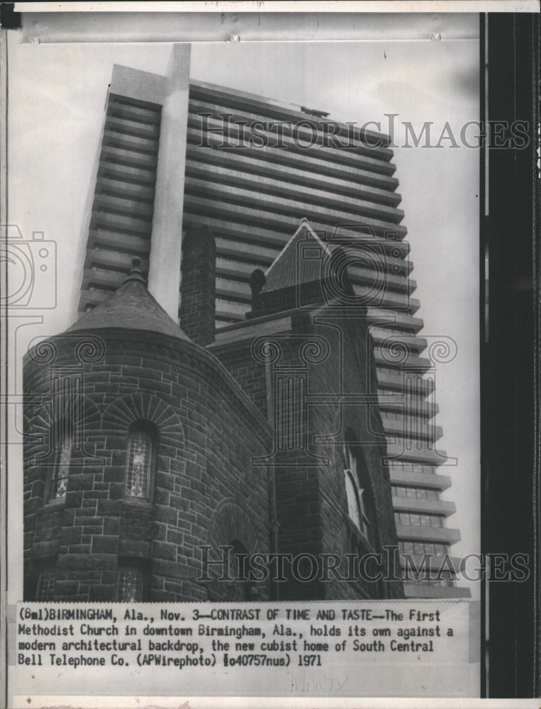 1971 Press Photo First Methodist Church in Birmingham.- Historic Images