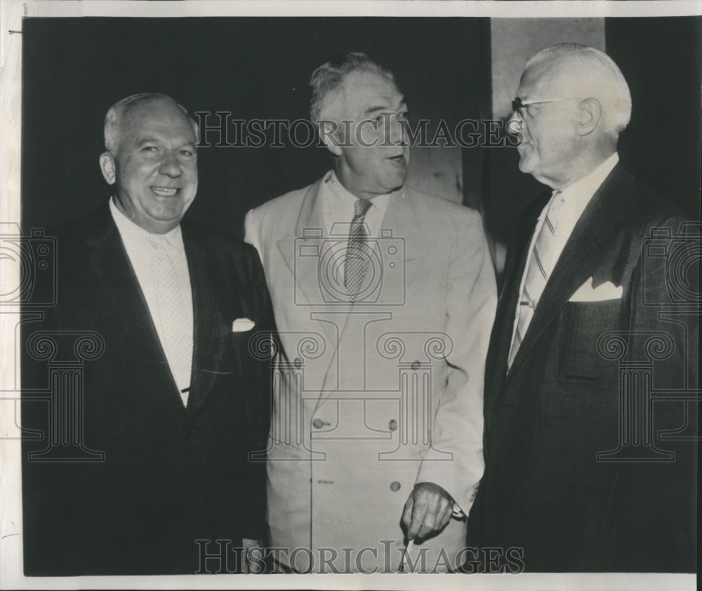 1957 Press Photo Ford Frick, Warren Giles, Will Harridge - Historic Images