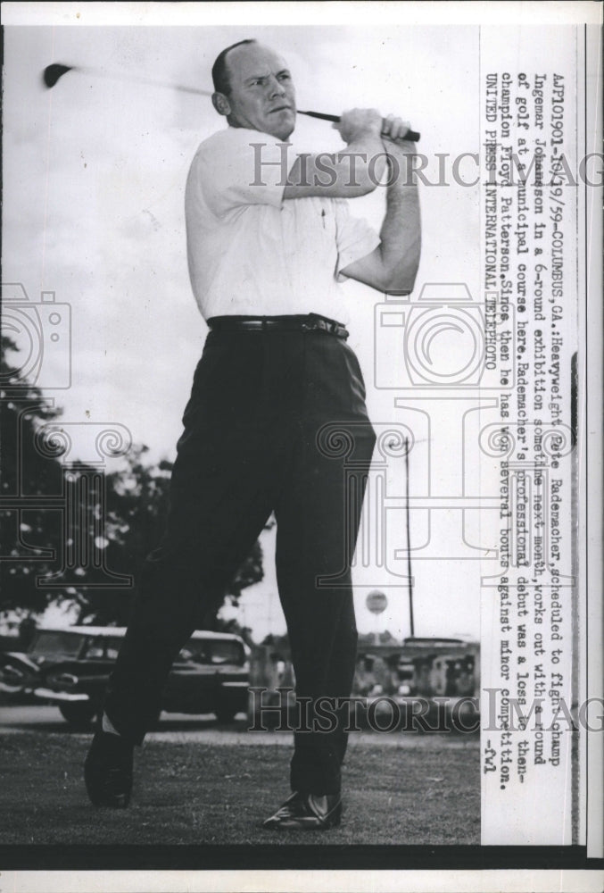 1959 Press Photo Boxer Pete Rademacher - RSH36181- Historic Images