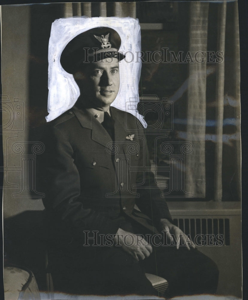 1944 Press Photo Comdr. R.E McAfferey.Coast Guard Officials.- Historic Images