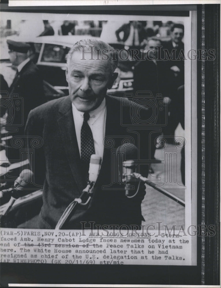 1969 Press Photo A picture of Henry Cabot Lodge- Historic Images