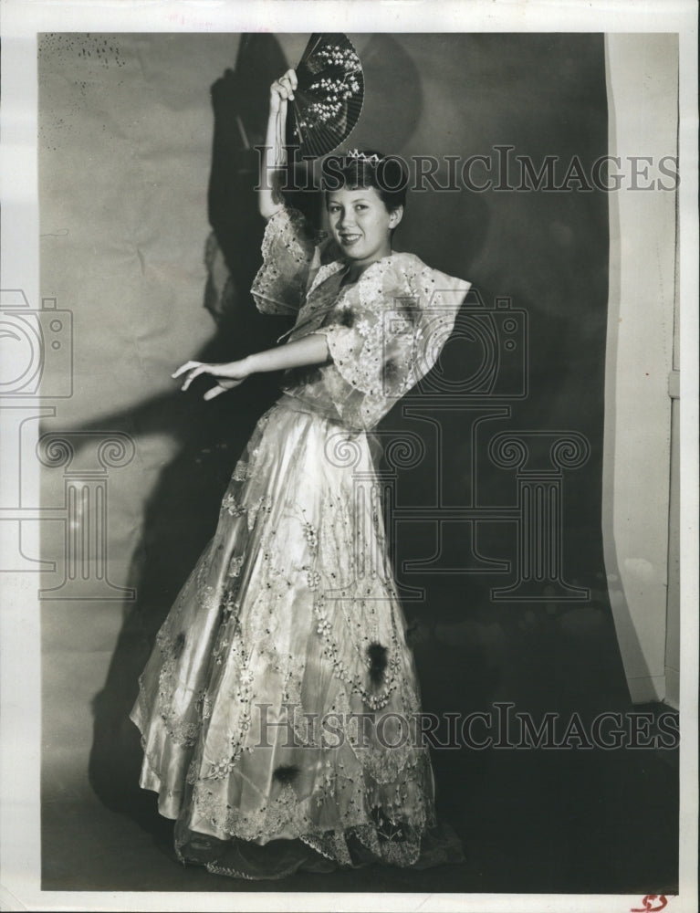 1958 Press Photo Linda Purvis Queen of Coral Island Soc.- Historic Images