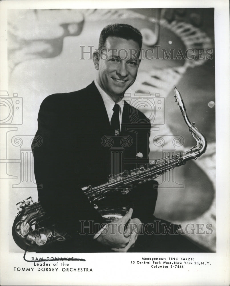 1964 Press Photo Sam Donahue, leader of the Tommy Dorsey Orchestra. - RSH41097