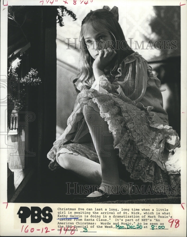 1971 Press Photo Katky Gavin in Mark Twain's " Letter From Santa Claus" on PBS