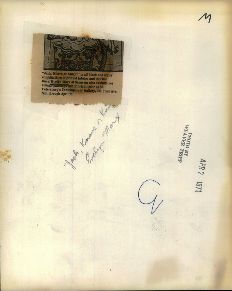 1971 Press Photo Evelyn Marx, drawing. - RSH47623