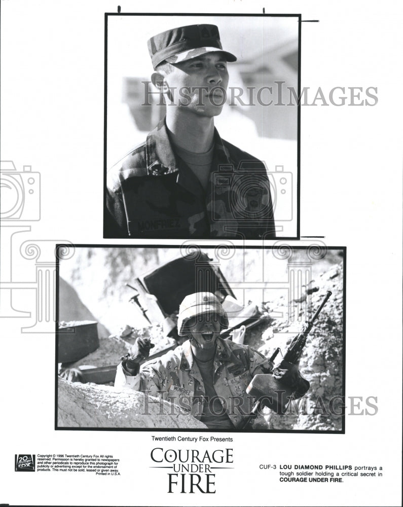 1996 Press Photo Actor Lou Diamond Phillips in "Courage Under Fire" - RSH48377