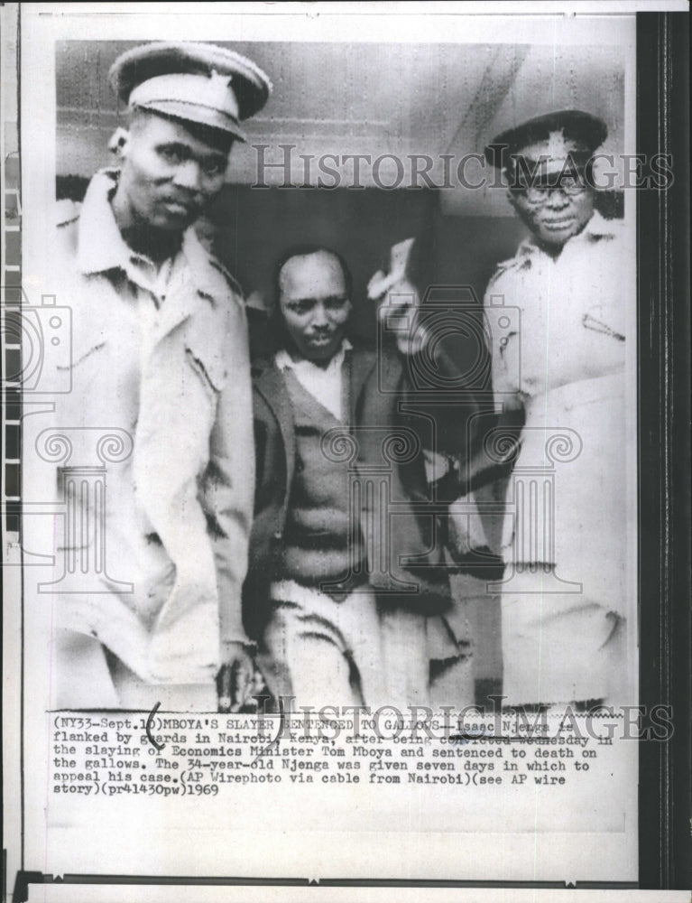 1969 Press Photo Isaac Njenga, who was convicted of murdering economics minister
