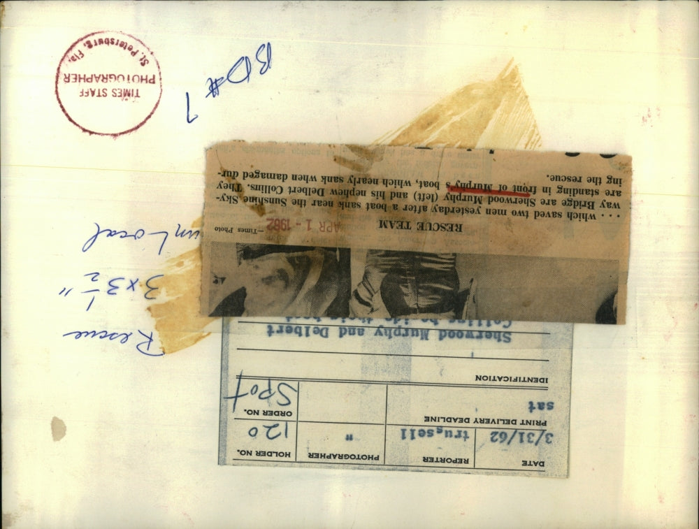 1962 Press Photo Rescue Team Sherwood Murphy Nephew Delbert Collins - RSH52107