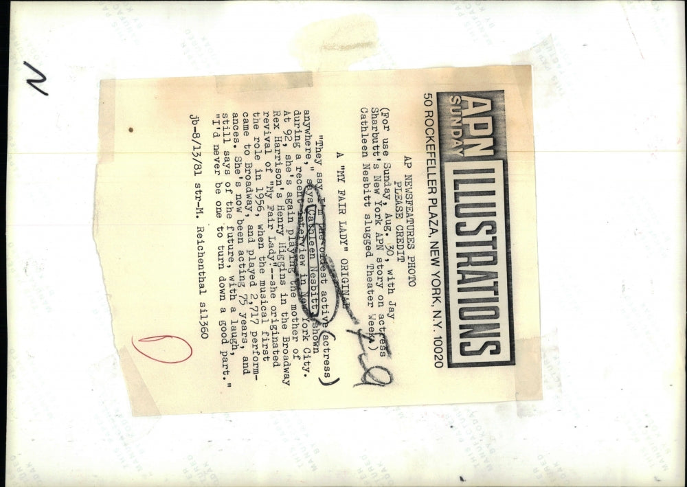 1981 Press Photo Cathleen Nesbitt English stage and film actress. - RSH52595