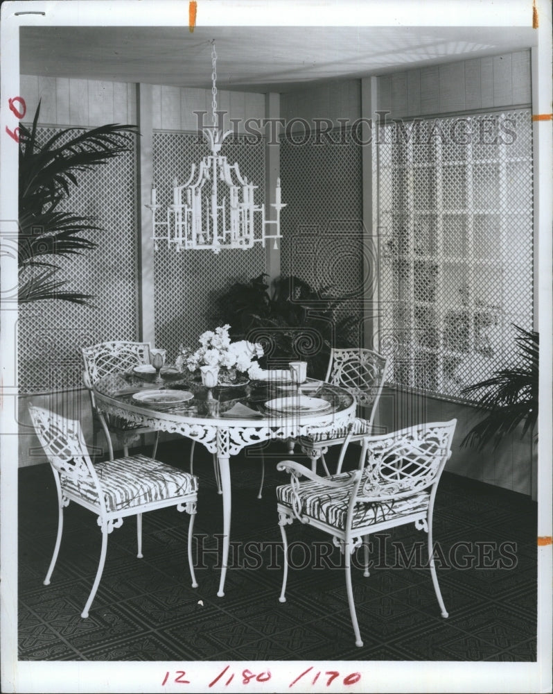 1972 Press Photo Windows letting light into a dinning room in a house.