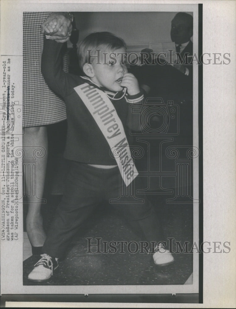 1968 Press Photo Lyn Nugent grandson of President Johnson - RSH54355