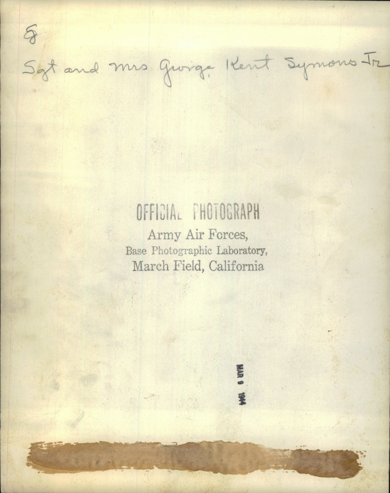 Press Photo Sgt. and Mrs. George Symons, Jr. - RSH57343