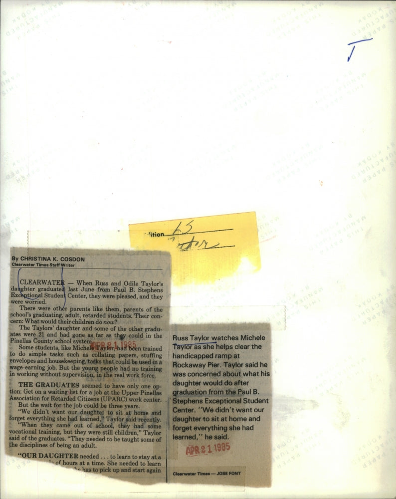 1985 Press Photo Russell and Michele Taylor - RSH57779