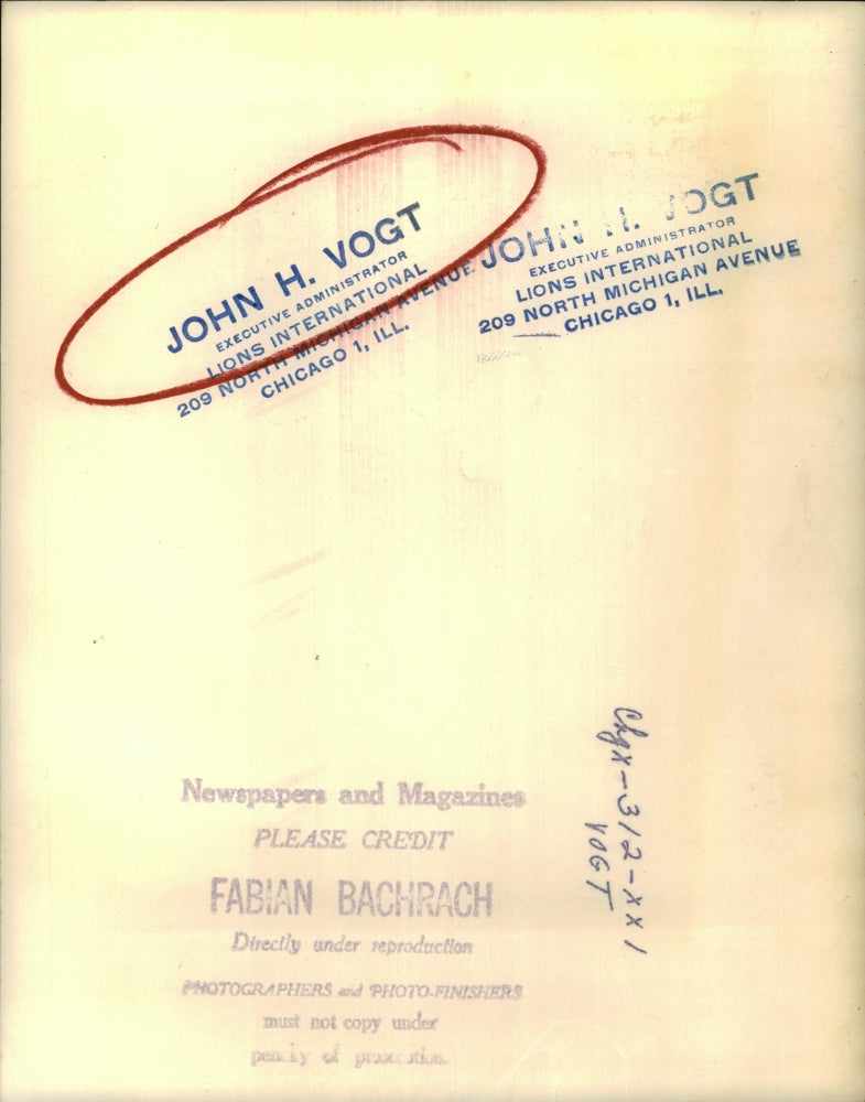 Press Photo John H. Vogt Exec. Administrator Lions International - RSH58971