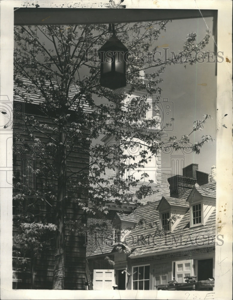 1934 Press Photo Old Boston Statehouse Colonial Village World's Fair Chicago