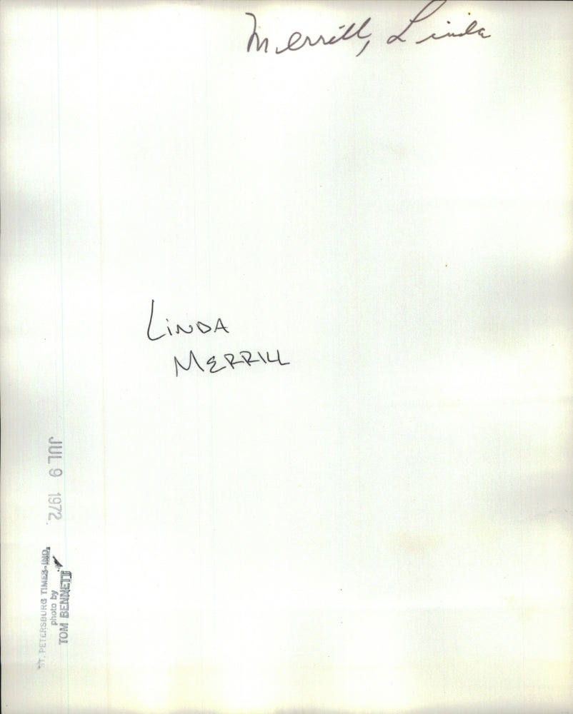 1972 Press Photo Linda Merrill, Singer - RSH70655