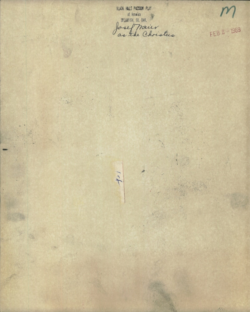 1969 Press Photo Black Hills Passion Play of America starring Josef Meier