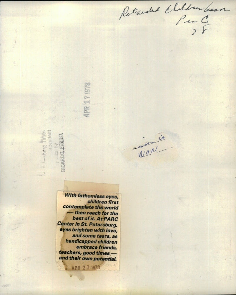 1978 Press Photo Pinellas Association Retarded Children - RSH72741