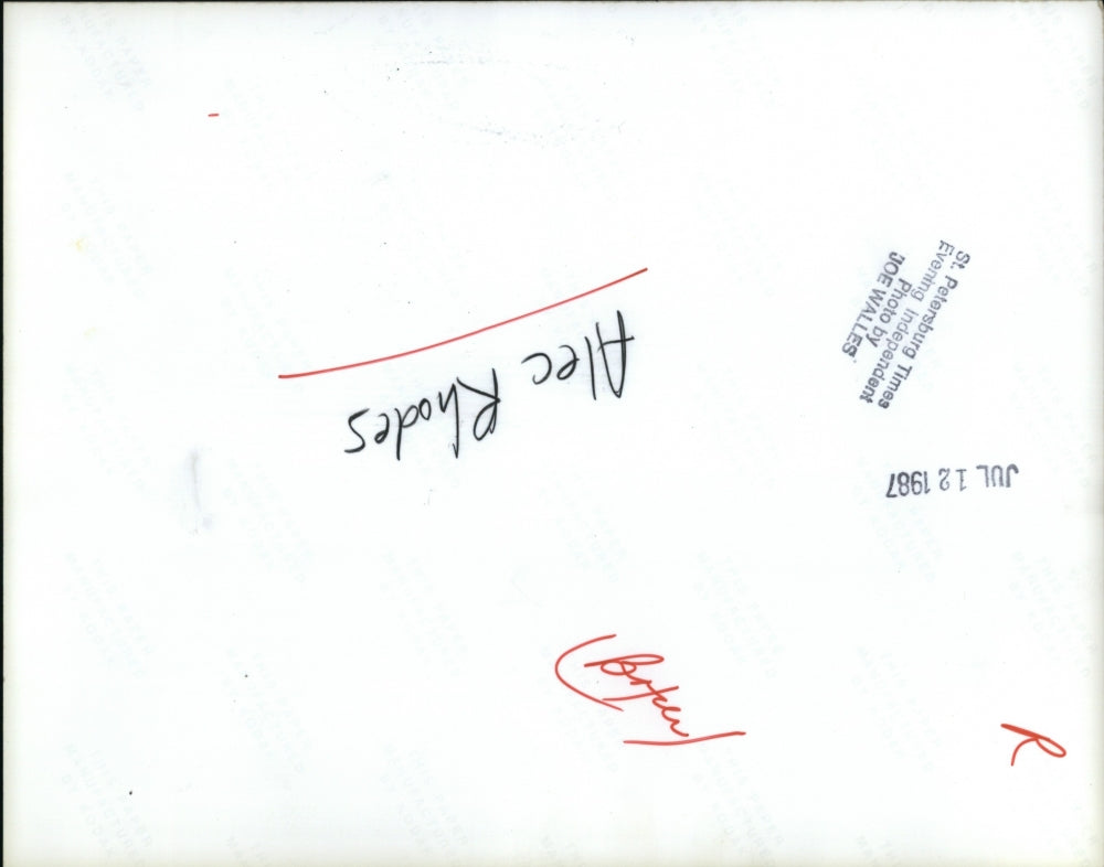 1987 Press Photo Boxer Alec Rhodes - RSJ03005