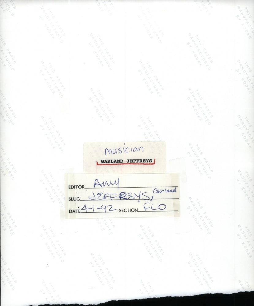 1992 Press Photo Musician Garland Jeffereys - RSJ04511