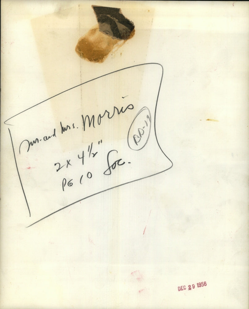 1956 Press Photo Mr & Mrs Morris - RSJ08495