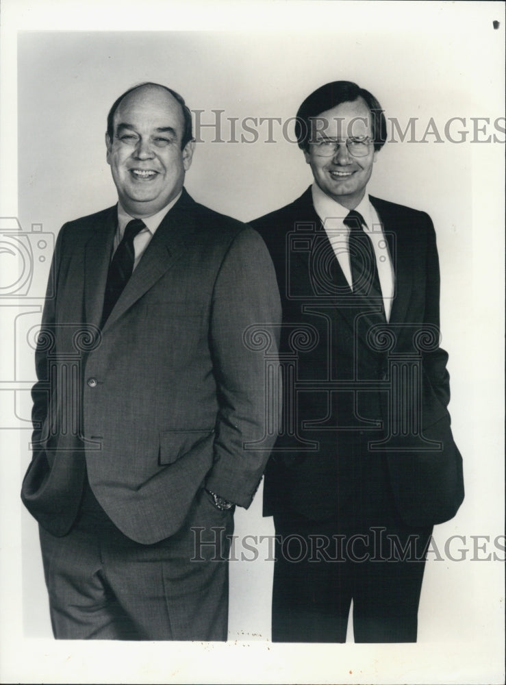 1978 Press Photo Cbs News Correspondants Charles Kuralt Bill Moyers Crossroads- Historic Images