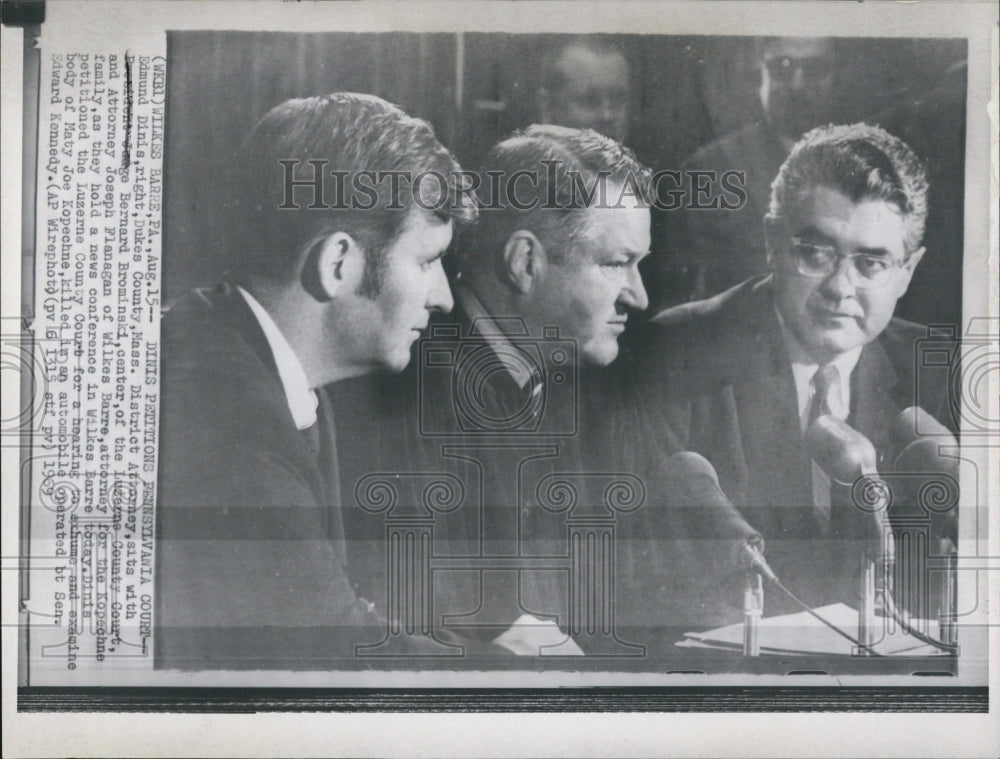 1969 Press Photo Edmund Dinis, Bernard Brominski and Joseph Flanagan - RSJ12341