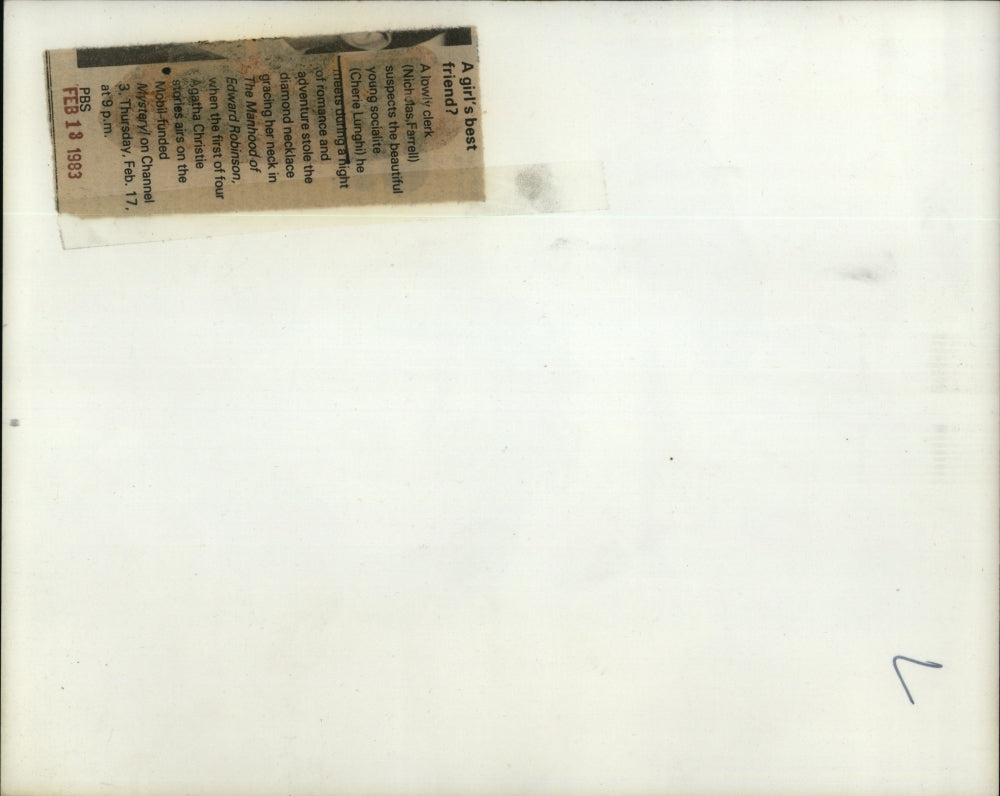 1983 Press Photo Actor Nicholas Farrell and Actress Cherie Lunghil - RSJ13037