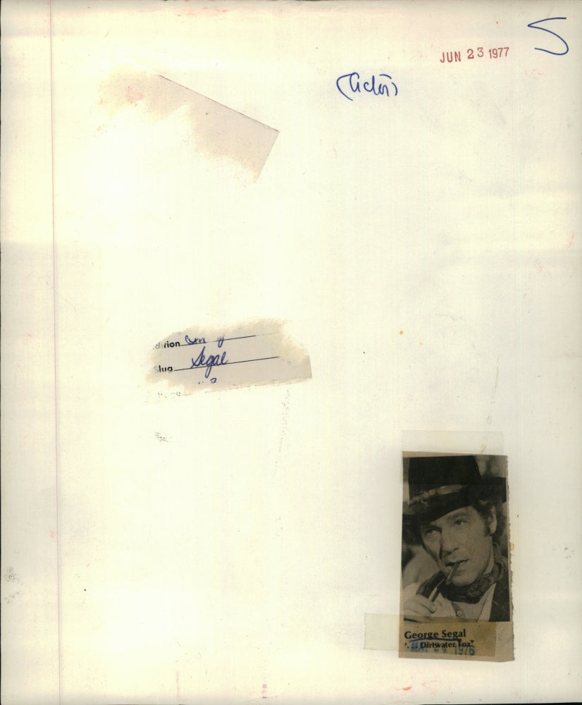 1976 Press Photo Actor George Segal In The Duchess And The Dirtwater Fox