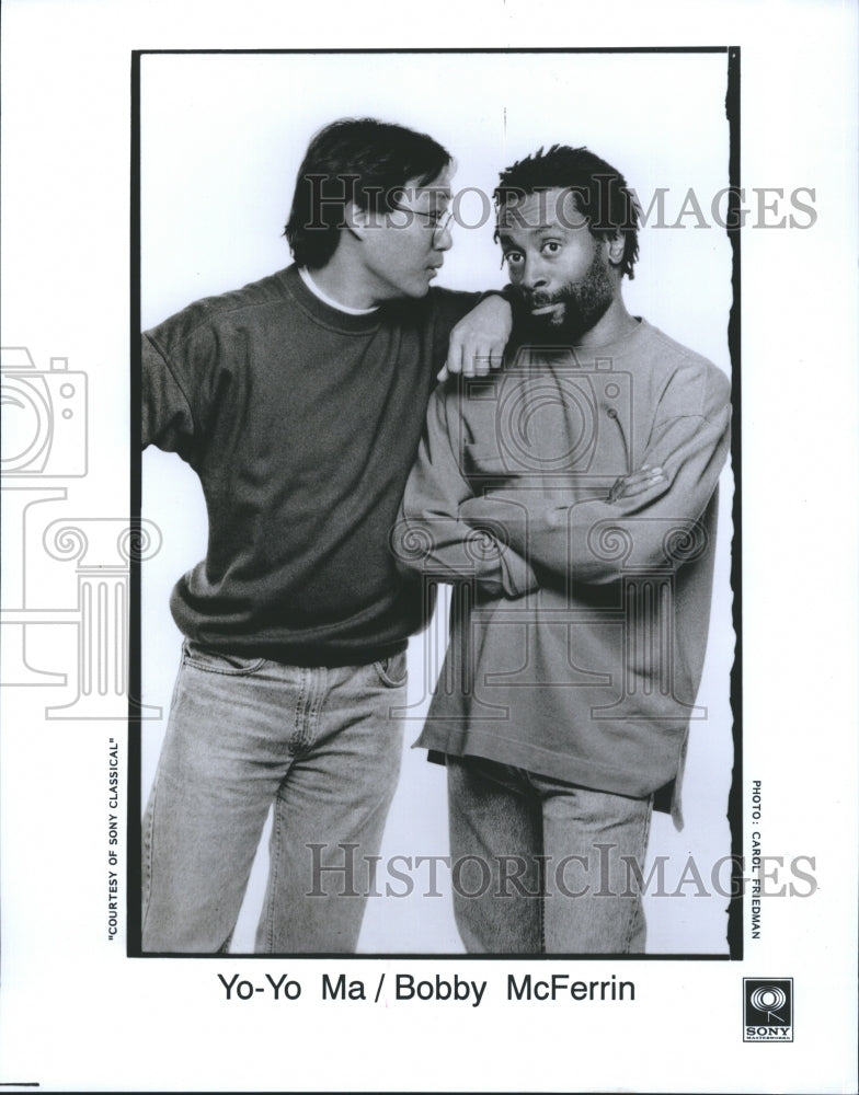 1992 Press Photo Sony records Presents YO YO MA & Bobby McFerrin - RSJ17291