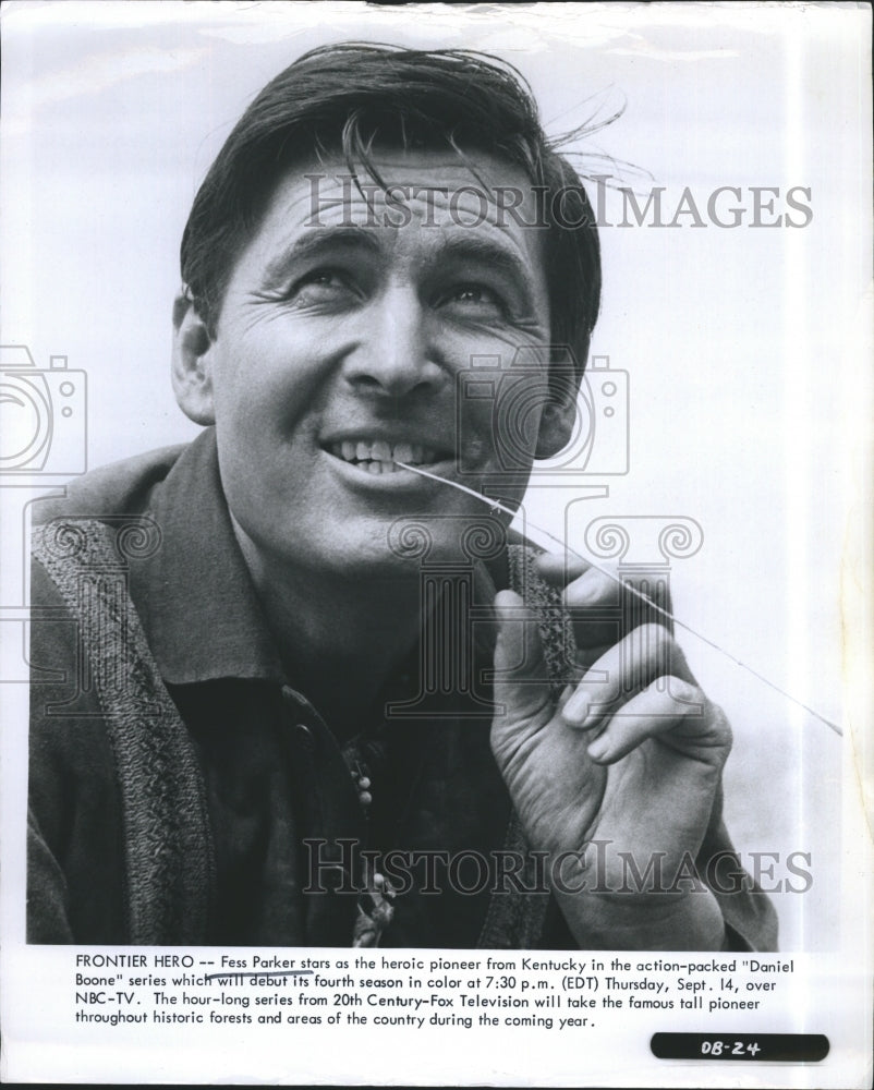 1968 Press Photo Actor Fess Parker in "Daniel Boone"