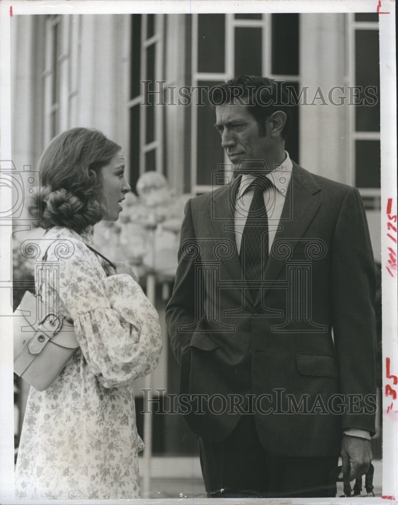 1970 Press Photo Actress Virginia Cartwright Actor Joseph Campanella Bold Ones- Historic Images