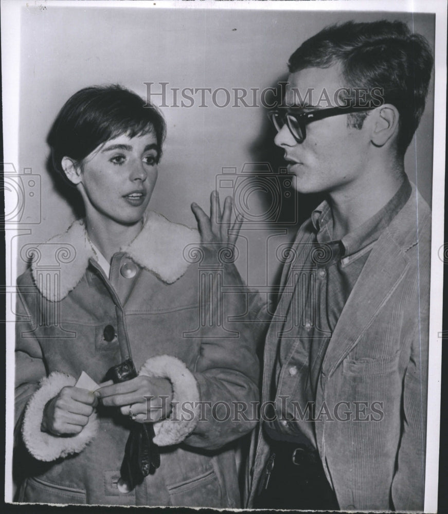 1960 Press Photo Actress Millie Perkins &amp; Actor Dean Stockwell- Historic Images