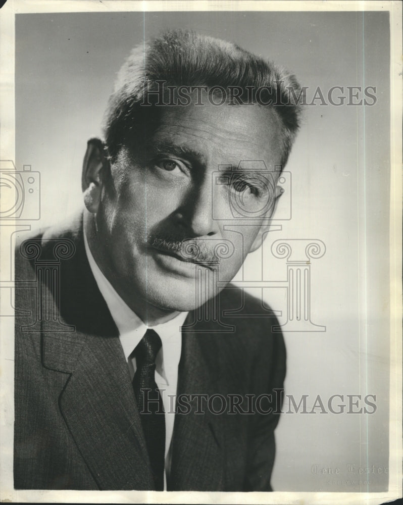 1958 Press Photo Actor Leon Ames In Howie - Historic Images