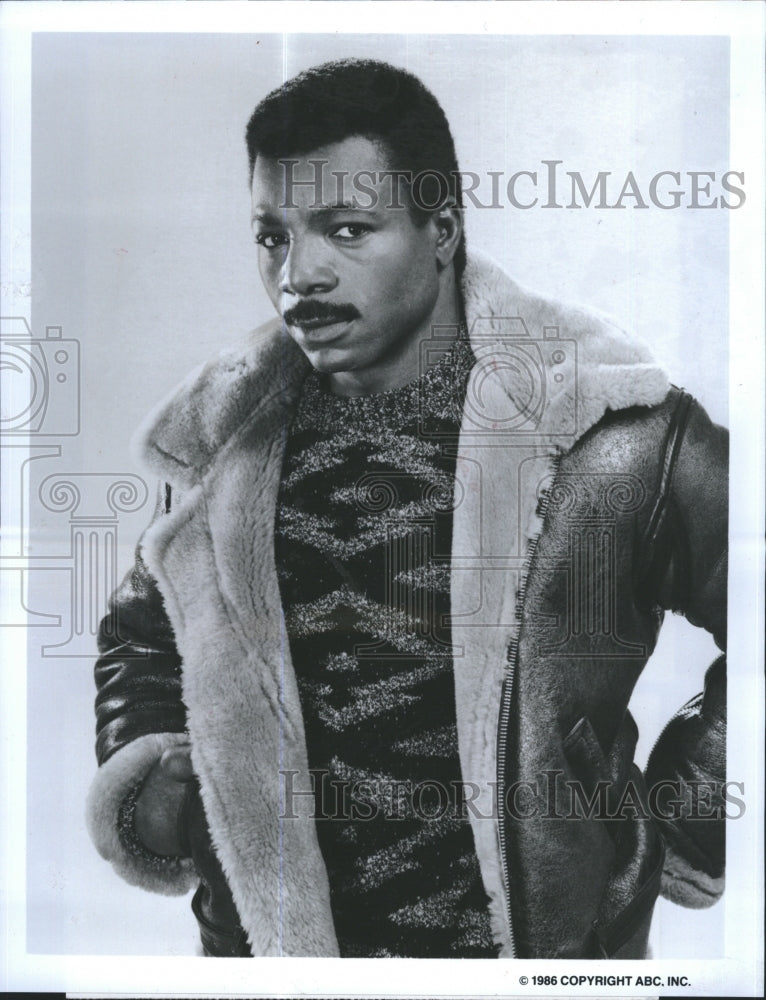 1986 Press Photo Carl Weathers, Fortune Dane