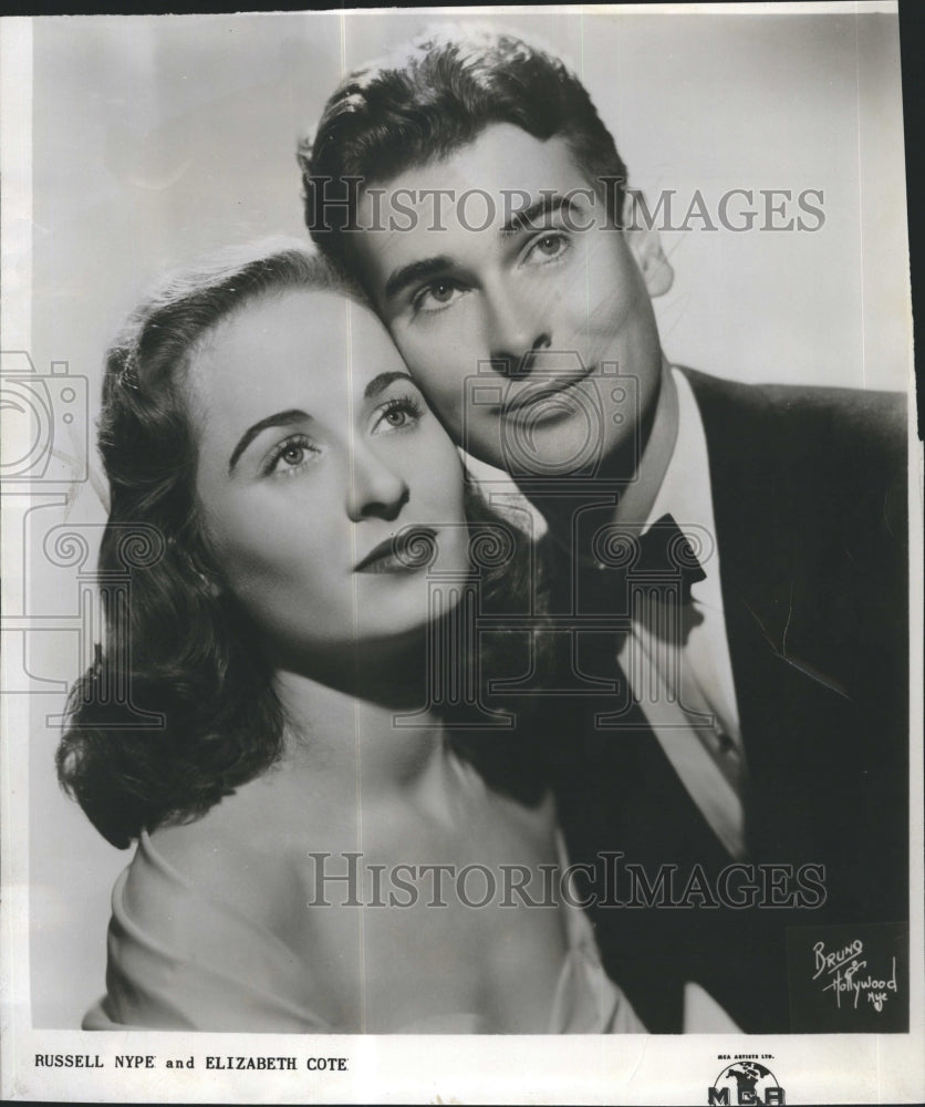 1949 Press Photo Russell Nype, Elizabeth Cote- Historic Images