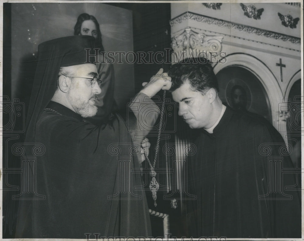 1962 Press Photo Reverend John Zanetos of Boston Greek Cathedral- Historic Images